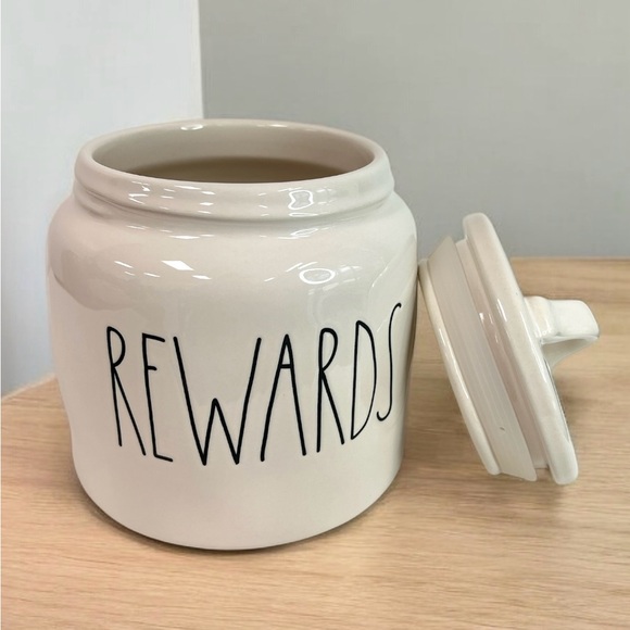 Rae Dunn Rewards Ceramic Dog Treat Canister Beige Size 7”Hx6”W - Picture 1 of 6